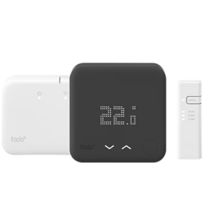 Tado V3+ Black Edition Wireless Heating & Hot Water Smart Thermostat Starter Kit Black