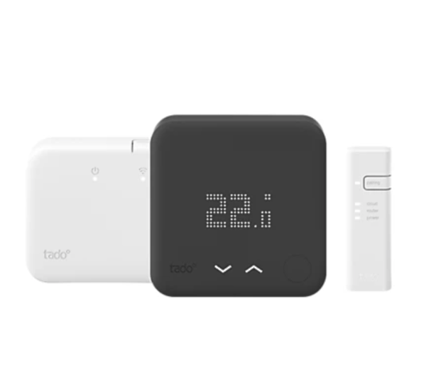 Tado V3+ Black Edition Wireless Heating & Hot Water Smart Thermostat Starter Kit Black